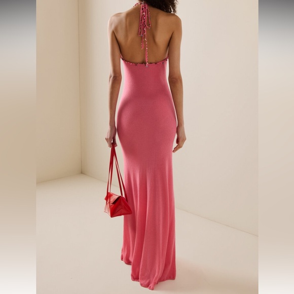 NWT Christopher Esber Embellished Pink Maxi Dress - Picture 2 of 4